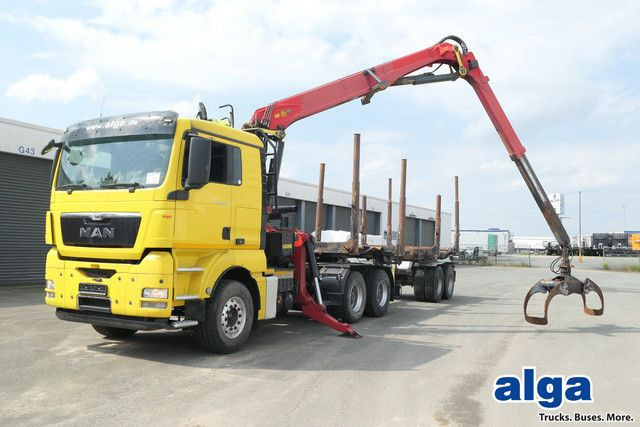 MAN 26.540 TGX 6x4, Kombizug, Huttner LNZK 20 - Camión forestal, Camión grúa: foto 1 MAN 26.540 TGX 6x4, Kombizug, Huttner LNZK 20 - Camión forestal, Camión grúa: foto 1