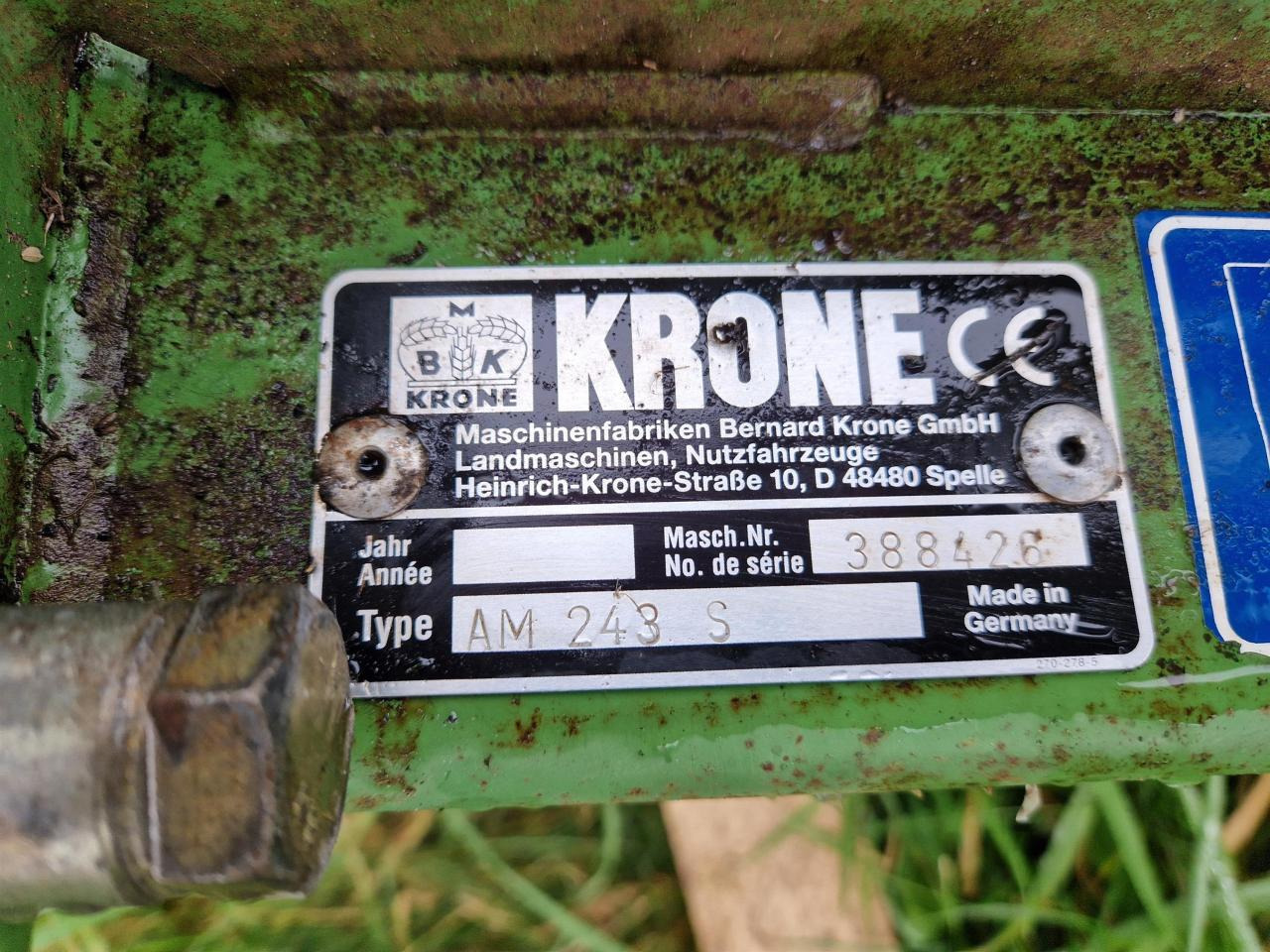 Krone AM 243S - Segadora: foto 5 Krone AM 243S - Segadora: foto 5