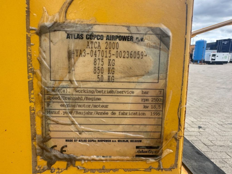 Atlas-Copco ATCA 2000 Deutz F2L 1011 Mobiele Diesel Schroefcompressor 18.5 kW 7 Bar - Compresor de aire: foto 3 Atlas-Copco ATCA 2000 Deutz F2L 1011 Mobiele Diesel Schroefcompressor 18.5 kW 7 Bar - Compresor de aire: foto 3