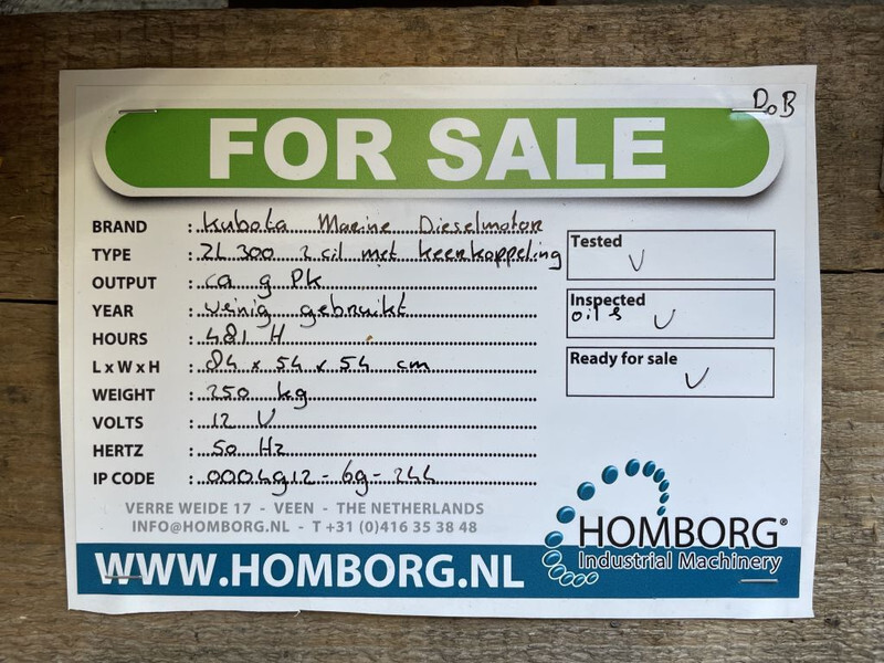 Motor Kubota 2 cilinder 9 PK Marine Motor met ZF Keerkoppeling: foto 12