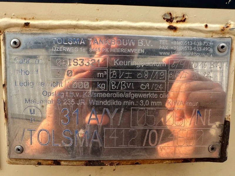 Tolsma Kiwa IBC 3000 liter Dieseltank Milieutank - Tanque de almacenamiento: foto 4 Tolsma Kiwa IBC 3000 liter Dieseltank Milieutank - Tanque de almacenamiento: foto 4