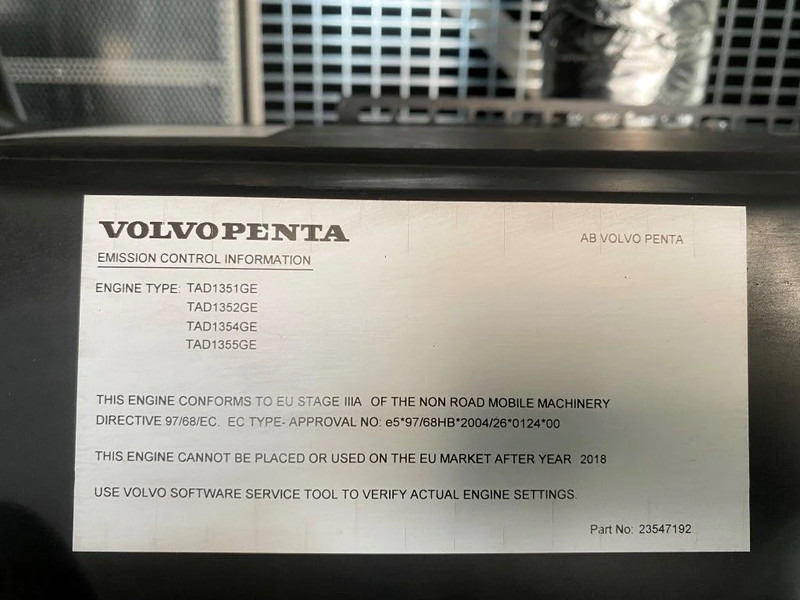 Generador industriale Volvo 330 kVA TAD 1351 GE Silent generatorset NEW !: foto 17 Generador industriale Volvo 330 kVA TAD 1351 GE Silent generatorset NEW !: foto 17