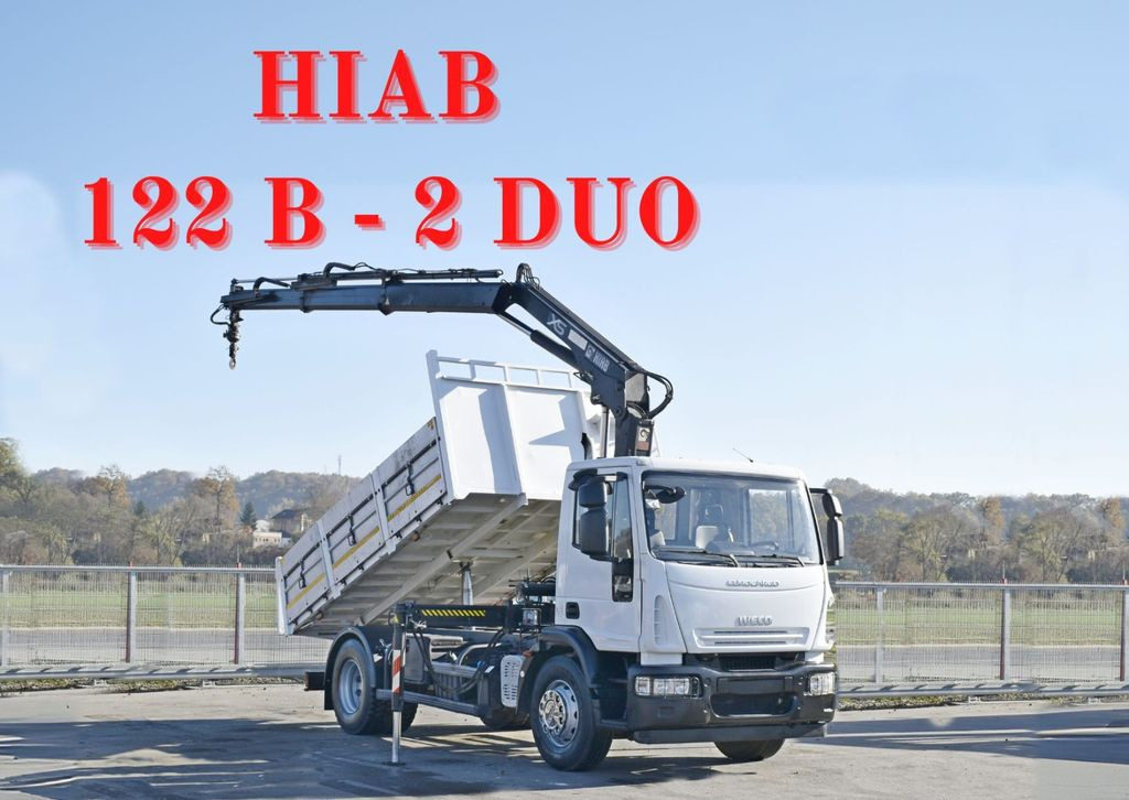 Iveco Eurocargo 180E28 *HIAB 122 B-2 DUO* TOPZUSTAND - Camión volquete, Camión grúa: foto 1 Iveco Eurocargo 180E28 *HIAB 122 B-2 DUO* TOPZUSTAND - Camión volquete, Camión grúa: foto 1