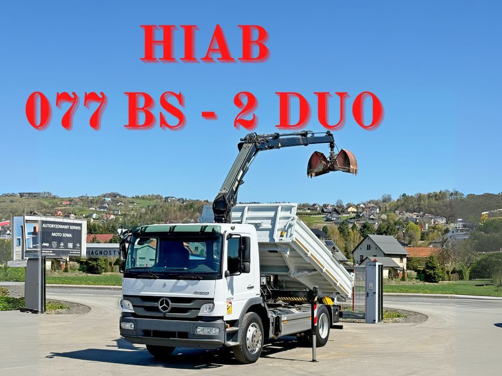 Mercedes-Benz ATEGO 1224 * KIPPER 4,00 m * HIAB 077 BS - 2 DUO - Camión volquete, Camión grúa: foto 1 Mercedes-Benz ATEGO 1224 * KIPPER 4,00 m * HIAB 077 BS - 2 DUO - Camión volquete, Camión grúa: foto 1