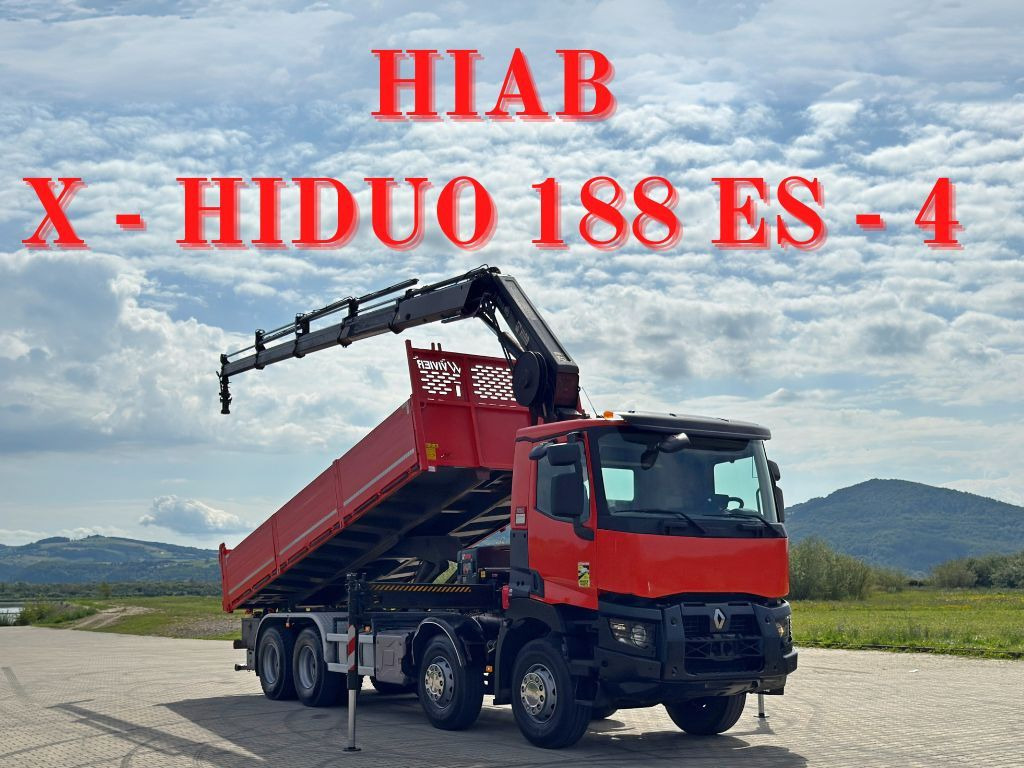 Renault C 430 *KIPPER 6,80m* HIAB X-HIDUO 188 ES-4 * 8x4 - Camión volquete, Camión grúa: foto 1 Renault C 430 *KIPPER 6,80m* HIAB X-HIDUO 188 ES-4 * 8x4 - Camión volquete, Camión grúa: foto 1