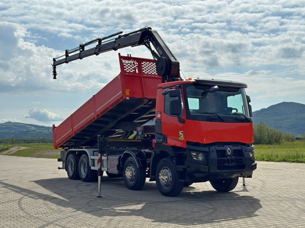 Renault C 430 *KIPPER 6,80m* HIAB X-HIDUO 188 ES-4 * 8x4 - Camión grúa: foto 2 Renault C 430 *KIPPER 6,80m* HIAB X-HIDUO 188 ES-4 * 8x4 - Camión grúa: foto 2