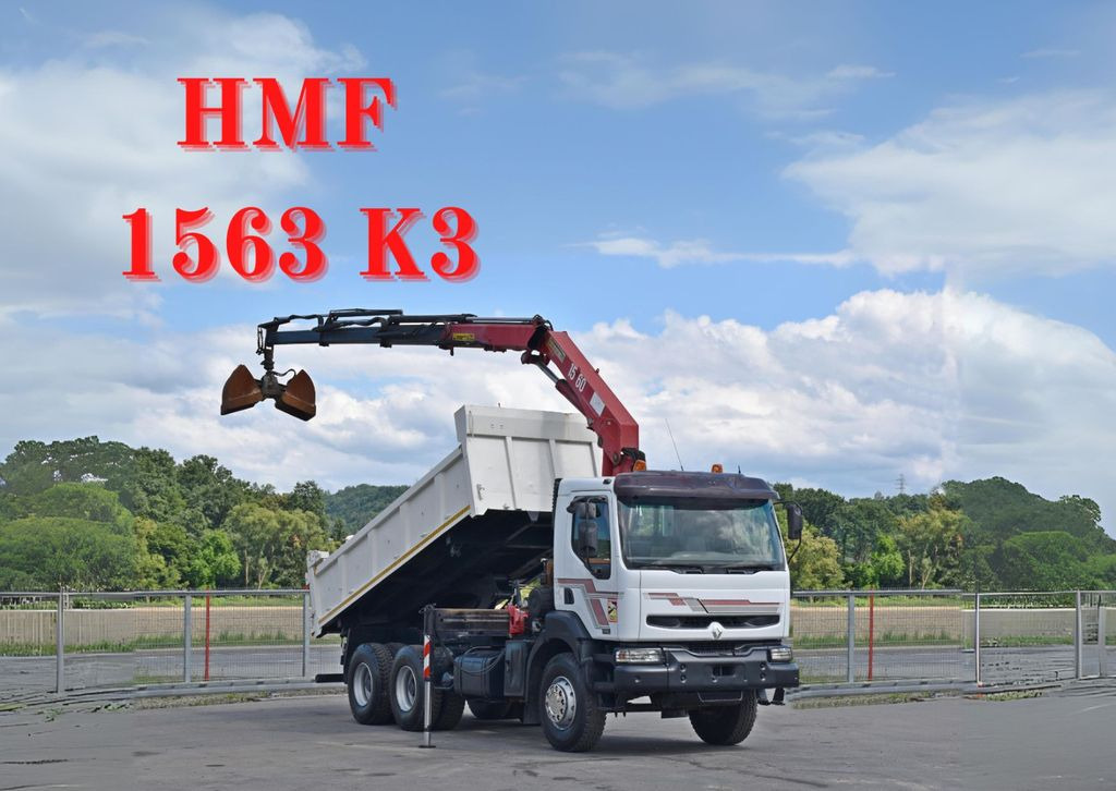 Renault KERAX 420 DXI* HMF 1563 K3 + FUNK/6x4 - Camión volquete: foto 1 Renault KERAX 420 DXI* HMF 1563 K3 + FUNK/6x4 - Camión volquete: foto 1