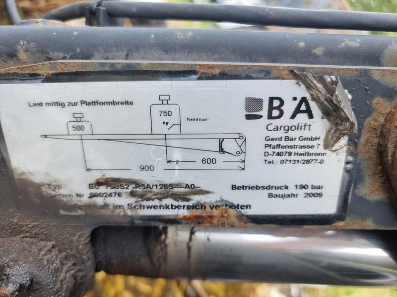 Bär Cargolift egész emelőhátfalak - different kinds - Trampilla elevadora para Camión: foto 4 Bär Cargolift egész emelőhátfalak - different kinds - Trampilla elevadora para Camión: foto 4