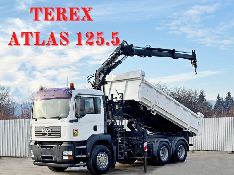 MAN TGA 26.350 * KIPPER 4,90m + TEREX ATLAS * 6x4 * - Camión caja abierta, Camión grúa: foto 1 MAN TGA 26.350 * KIPPER 4,90m + TEREX ATLAS * 6x4 * - Camión caja abierta, Camión grúa: foto 1
