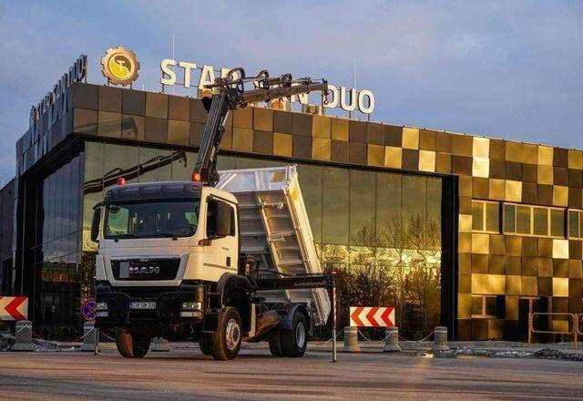 MAN TGS 18.360 4x4 HIAB 144 E-4 Crane Kipper - Camión volquete, Camión grúa: foto 1 MAN TGS 18.360 4x4 HIAB 144 E-4 Crane Kipper - Camión volquete, Camión grúa: foto 1