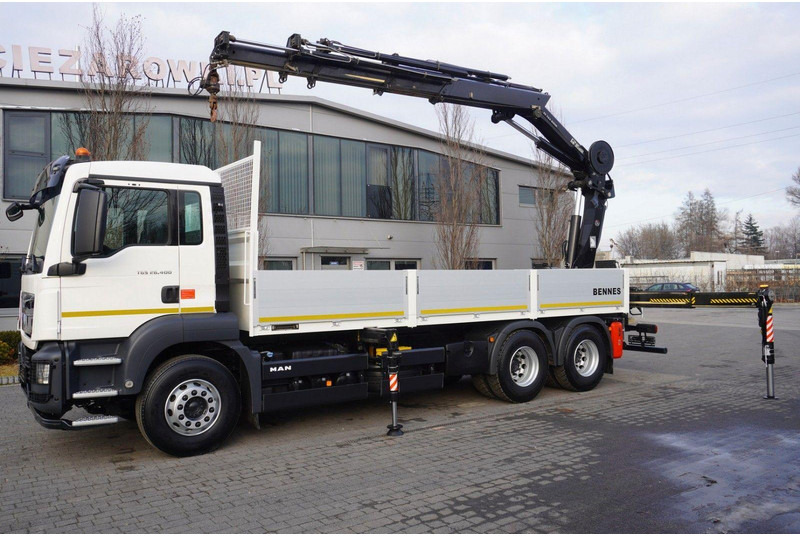 MAN TGS 26.400 + HIAB 244 EP-4 HIDUO crane - Camión caja abierta, Camión grúa: foto 1 MAN TGS 26.400 + HIAB 244 EP-4 HIDUO crane - Camión caja abierta, Camión grúa: foto 1