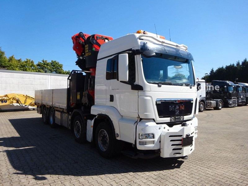 MAN TGS 35.480 - Flatbed + crane - Camión caja abierta, Camión grúa: foto 2 MAN TGS 35.480 - Flatbed + crane - Camión caja abierta, Camión grúa: foto 2
