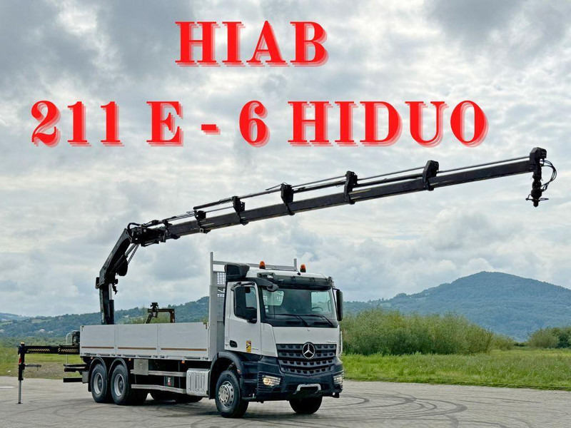 Mercedes-Benz ACTROS 2636 * HIAB 211 E-6 HIDUO/FUNK *6x4 - Camión caja abierta, Camión grúa: foto 1 Mercedes-Benz ACTROS 2636 * HIAB 211 E-6 HIDUO/FUNK *6x4 - Camión caja abierta, Camión grúa: foto 1