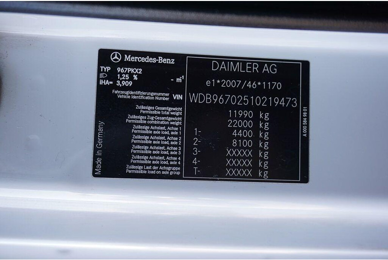 Camión caja cerrada Mercedes-Benz ATEGO / 1221 / ACC / EURO 6 / KONTENER + WINDA / 17 PALET: foto 11