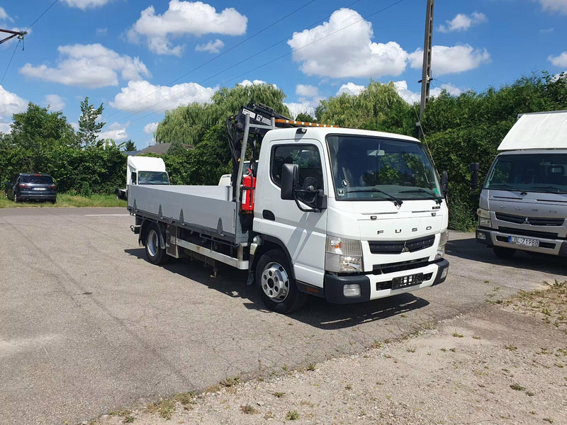 Mitsubishi Fuso Canter 7C15 - Flatbed truck + crane - Camión caja abierta, Camión grúa: foto 1 Mitsubishi Fuso Canter 7C15 - Flatbed truck + crane - Camión caja abierta, Camión grúa: foto 1
