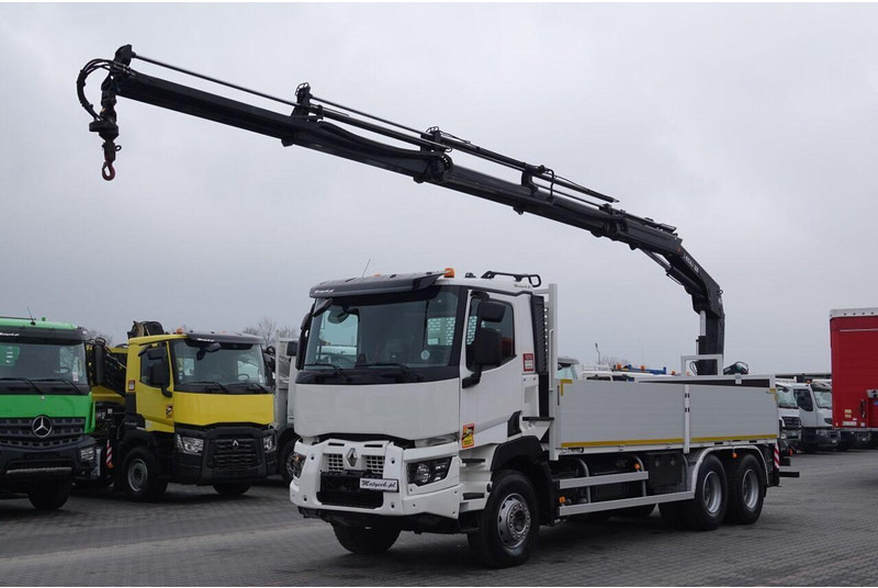 Renault C 380 / 6x4 / SKRZYNIOWY 6,6 m / + HDS HIAB 188 x-hiduo wysów: 1 - Camión caja abierta, Camión grúa: foto 2 Renault C 380 / 6x4 / SKRZYNIOWY 6,6 m / + HDS HIAB 188 x-hiduo wysów: 1 - Camión caja abierta, Camión grúa: foto 2
