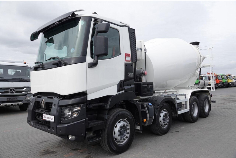 Renault C 380 / 8X4 / BETONOMIESZARKA / GRUSZKA / LIEBHERR 9 M3 / EURO 6 - Camión hormigonera: foto 2 Renault C 380 / 8X4 / BETONOMIESZARKA / GRUSZKA / LIEBHERR 9 M3 / EURO 6 - Camión hormigonera: foto 2