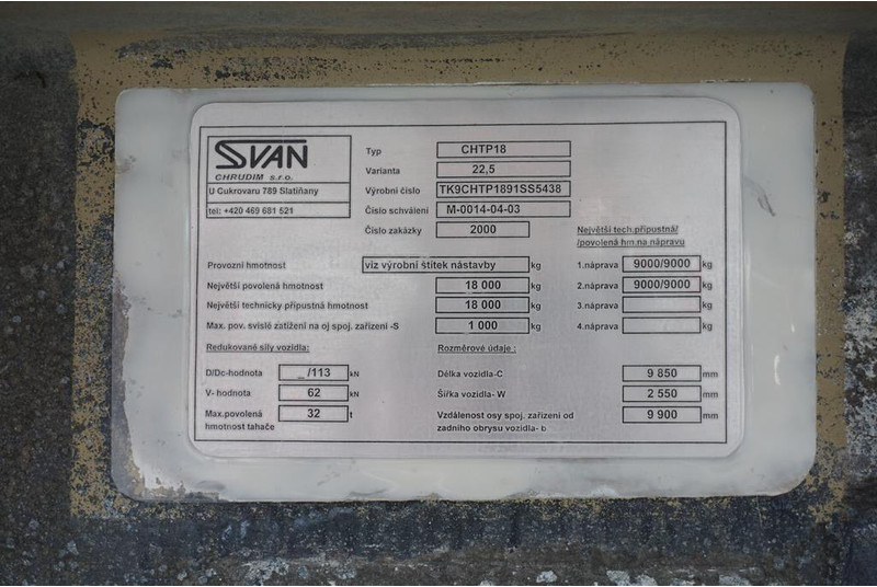 Remolque frigorífico SVAN TANDEM / IZOTERMA / DŁ. 7,35 M / DOPPELSTOCK / 18 PALET: foto 11 Remolque frigorífico SVAN TANDEM / IZOTERMA / DŁ. 7,35 M / DOPPELSTOCK / 18 PALET: foto 11