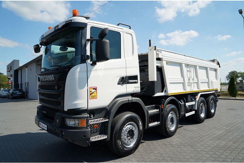 Scania G 410 / 8X4 / ZABUDOWA SAMOWYŁADOWCZA DO ASFALTU / 2X HYDROKLAPA - Pavimentadora de asfalto: foto 2 Scania G 410 / 8X4 / ZABUDOWA SAMOWYŁADOWCZA DO ASFALTU / 2X HYDROKLAPA - Pavimentadora de asfalto: foto 2