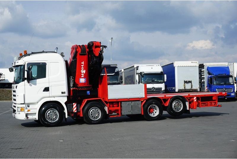 Scania G 480 / 8 X 2 / SKRZYNIOWY + HDS / HMF THOR - O K6 + JIB FJ 2000 - Camión caja abierta, Camión grúa: foto 4 Scania G 480 / 8 X 2 / SKRZYNIOWY + HDS / HMF THOR - O K6 + JIB FJ 2000 - Camión caja abierta, Camión grúa: foto 4