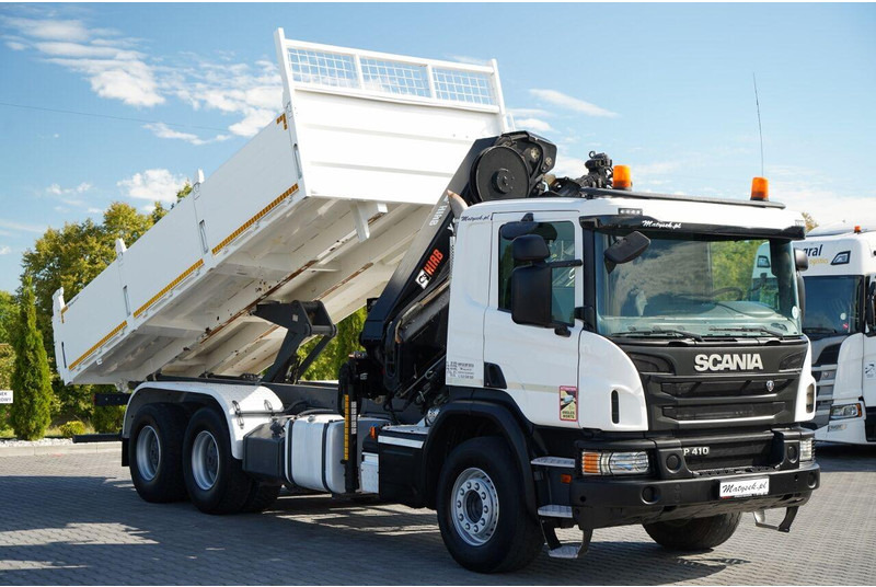 Scania P 410 / 6x4 / WYWROTKA - 6 M + HDS HIAB XS 211 / STEROWANIE RADI - Camión volquete, Camión grúa: foto 4 Scania P 410 / 6x4 / WYWROTKA - 6 M + HDS HIAB XS 211 / STEROWANIE RADI - Camión volquete, Camión grúa: foto 4