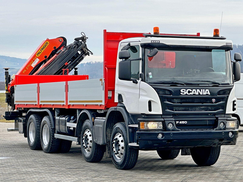 Scania P 450 - Camión caja abierta, Camión grúa: foto 3 Scania P 450 - Camión caja abierta, Camión grúa: foto 3