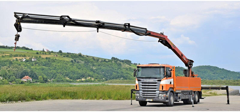Scania R400 Pritsche 6,80m - Camión caja abierta, Camión grúa: foto 1 Scania R400 Pritsche 6,80m - Camión caja abierta, Camión grúa: foto 1
