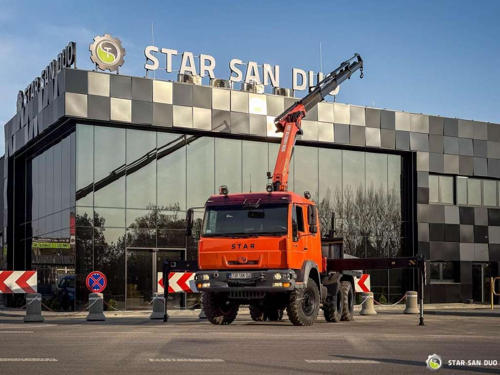 MAN STAR 266 MAN 6x6 PALFINGER PK 18001 Crane Kran - Camión grúa: foto 1 MAN STAR 266 MAN 6x6 PALFINGER PK 18001 Crane Kran - Camión grúa: foto 1