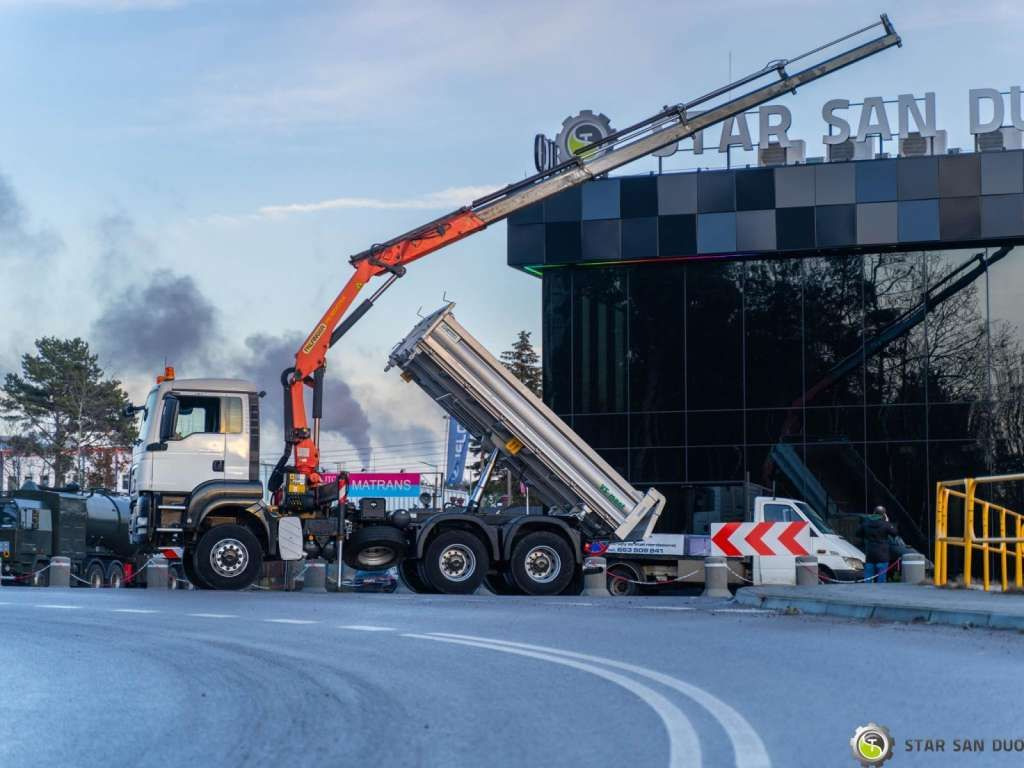 Camión grúa MAN  TGS 26.360 6x6 PALFINGER PK 18001 EH Crane Kipe: foto 12