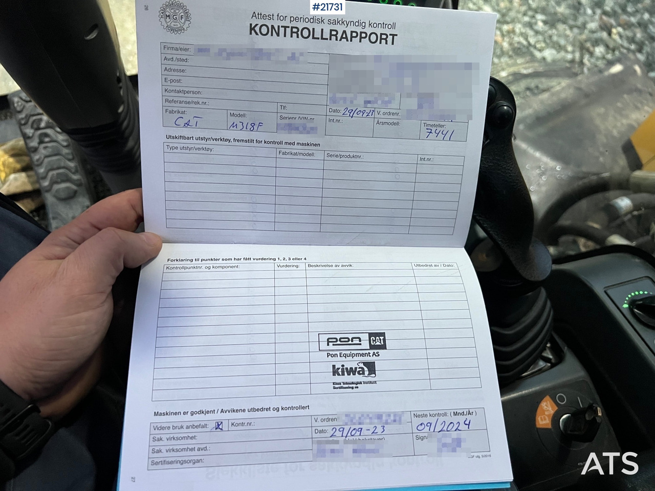 Excavadora de ruedas CAT M318F Hjulmaskin m/ oilquick og tannskuffe: foto 45 Excavadora de ruedas CAT M318F Hjulmaskin m/ oilquick og tannskuffe: foto 45