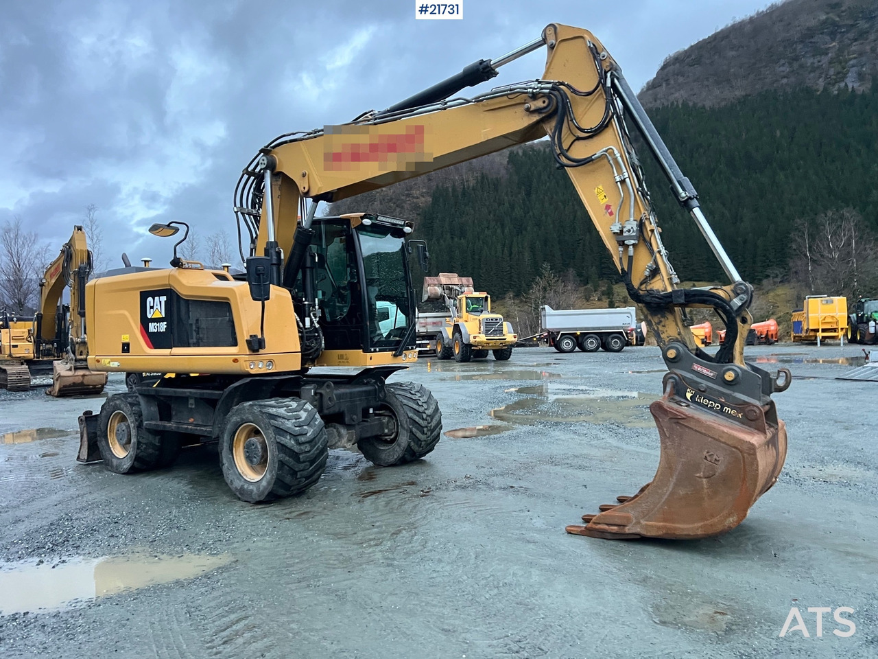 Excavadora de ruedas CAT M318F Hjulmaskin m/ oilquick og tannskuffe: foto 7 Excavadora de ruedas CAT M318F Hjulmaskin m/ oilquick og tannskuffe: foto 7