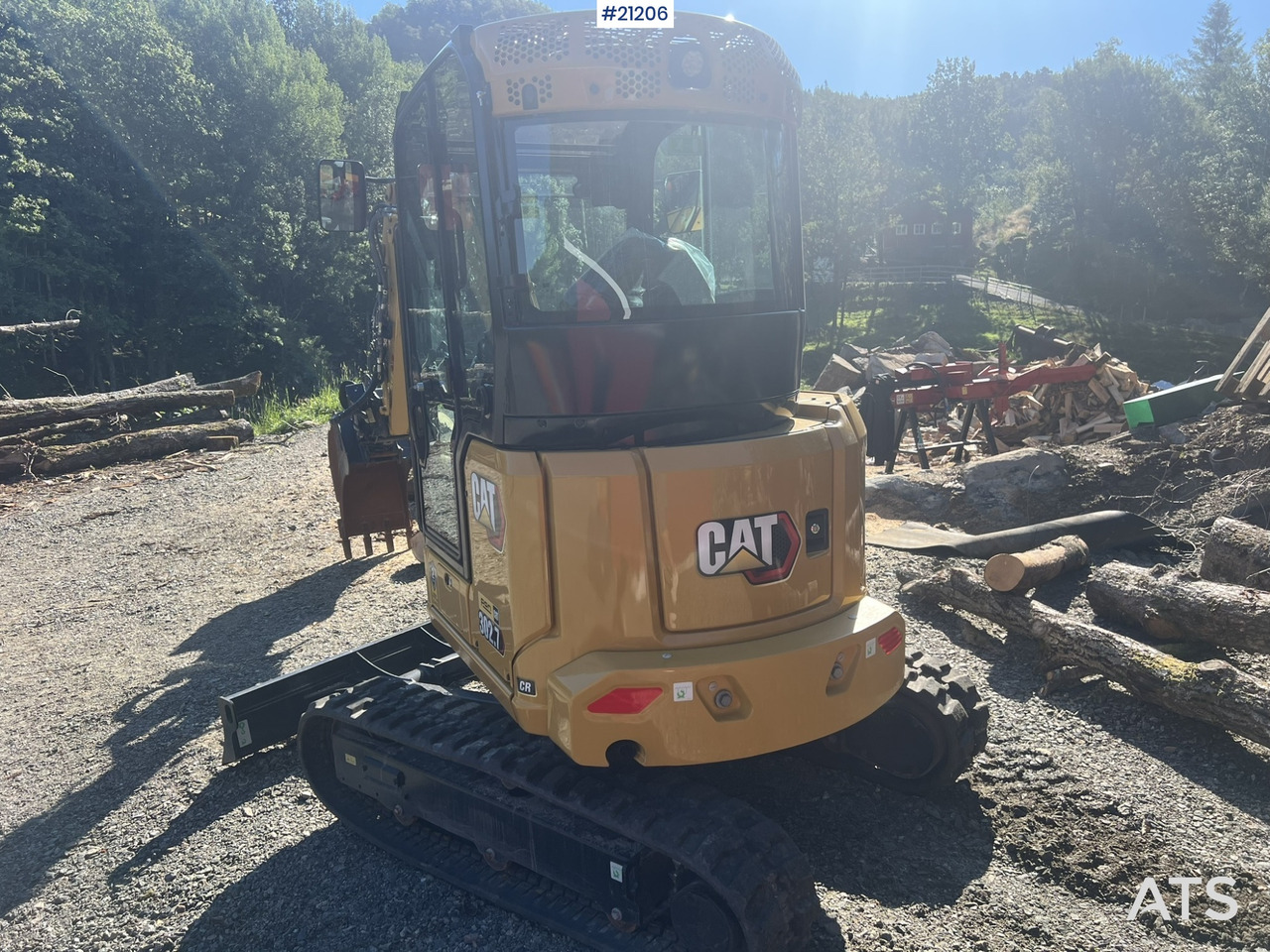 Caterpillar 302.7 CR gravemaskin m/ rototilt, pusseskuff,graveskuffe,klype og grøfteskuffe - Miniexcavadora: foto 3 Caterpillar 302.7 CR gravemaskin m/ rototilt, pusseskuff,graveskuffe,klype og grøfteskuffe - Miniexcavadora: foto 3