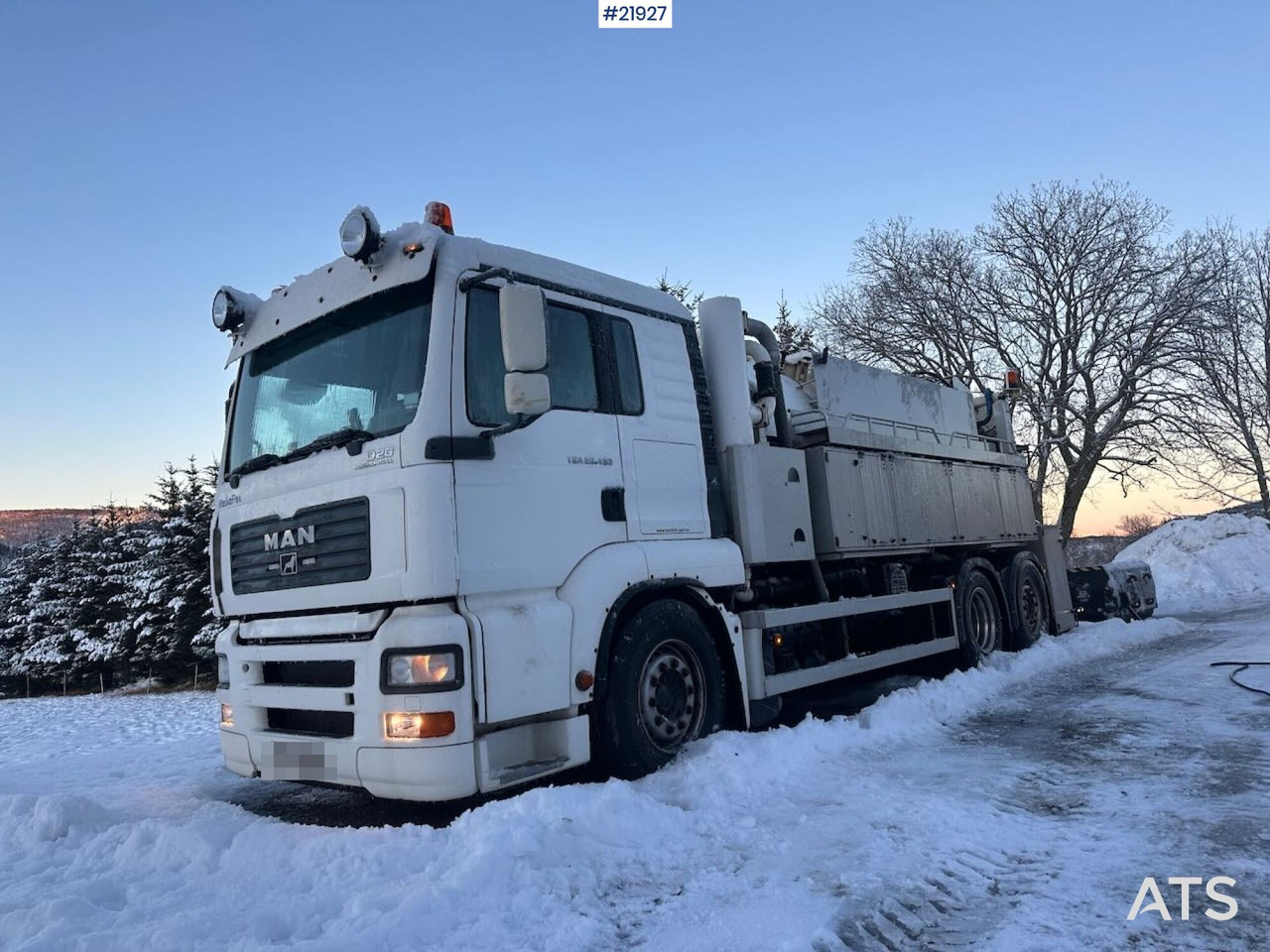 MAN TGA 26.430 6x2 sug-/spylebil m/ Maskoflex påbygg. SE VIDEO. - Limpieza de alcantarillado: foto 1 MAN TGA 26.430 6x2 sug-/spylebil m/ Maskoflex påbygg. SE VIDEO. - Limpieza de alcantarillado: foto 1