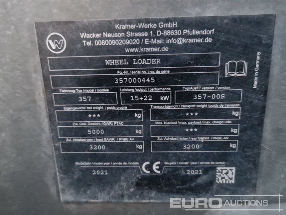 Cargadora de ruedas 2021 Kramer 5055e: foto 29