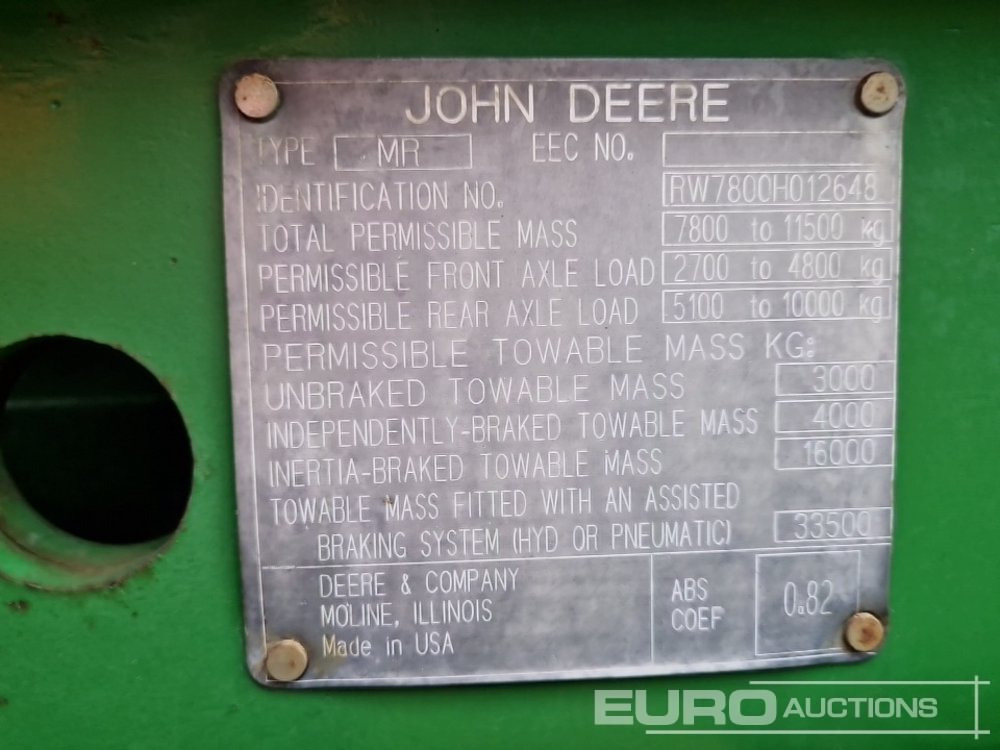 Tractor John Deere 7800: foto 30