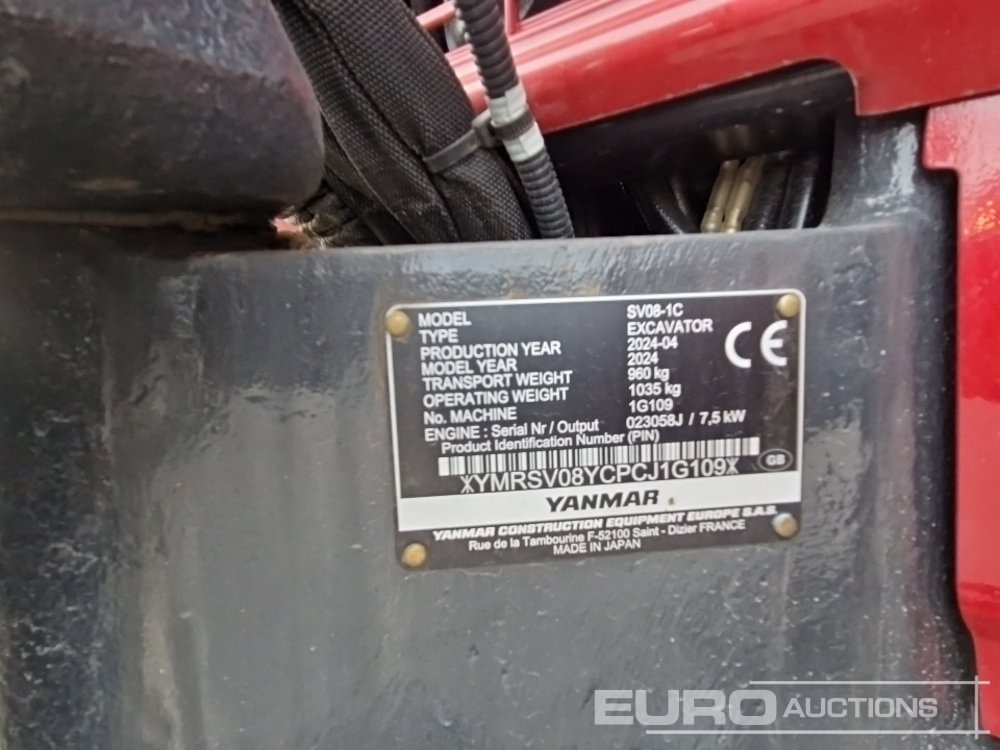 Miniexcavadora Unused 2024 Yanmar SV08-1C: foto 22