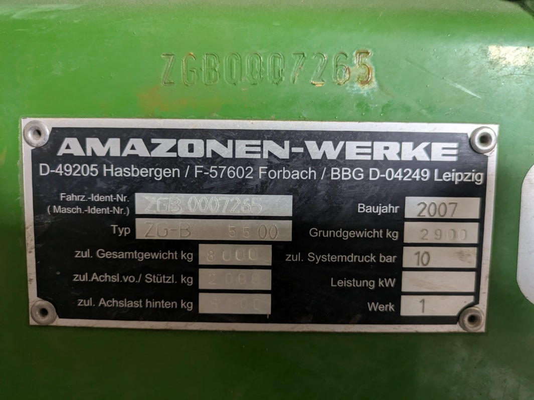 Amazone ZGB 5500 - Pulverizador: foto 4 Amazone ZGB 5500 - Pulverizador: foto 4