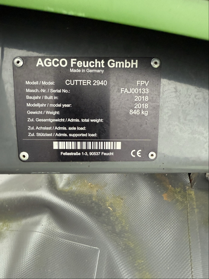 Fendt Frontmähwerk Cutter 2940 FPV - Segadora: foto 2 Fendt Frontmähwerk Cutter 2940 FPV - Segadora: foto 2