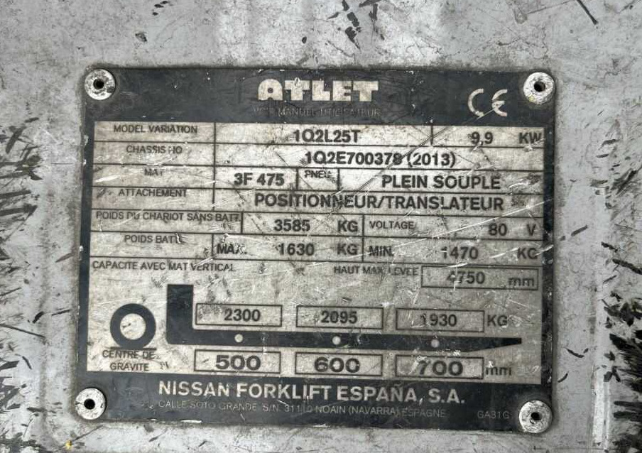 Atlet 1Q2L25T - Carretilla elevadora eléctrica: foto 4 Atlet 1Q2L25T - Carretilla elevadora eléctrica: foto 4