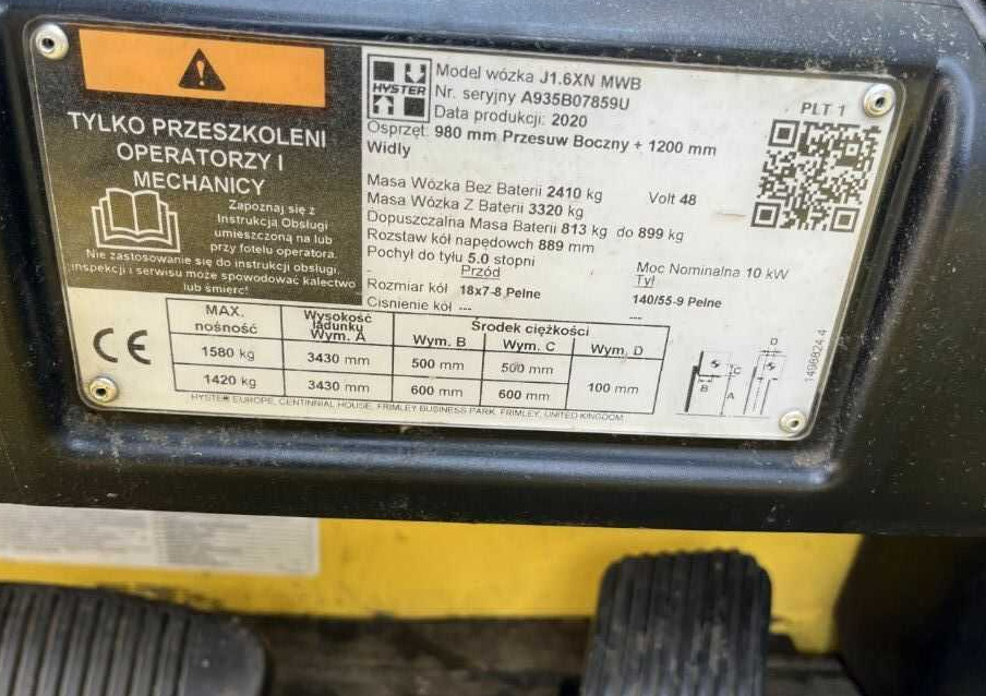 Hyster J1.6XN - Carretilla elevadora eléctrica: foto 4 Hyster J1.6XN - Carretilla elevadora eléctrica: foto 4