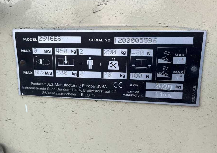 JLG 2646ES - Plataforma de tijeras: foto 4 JLG 2646ES - Plataforma de tijeras: foto 4