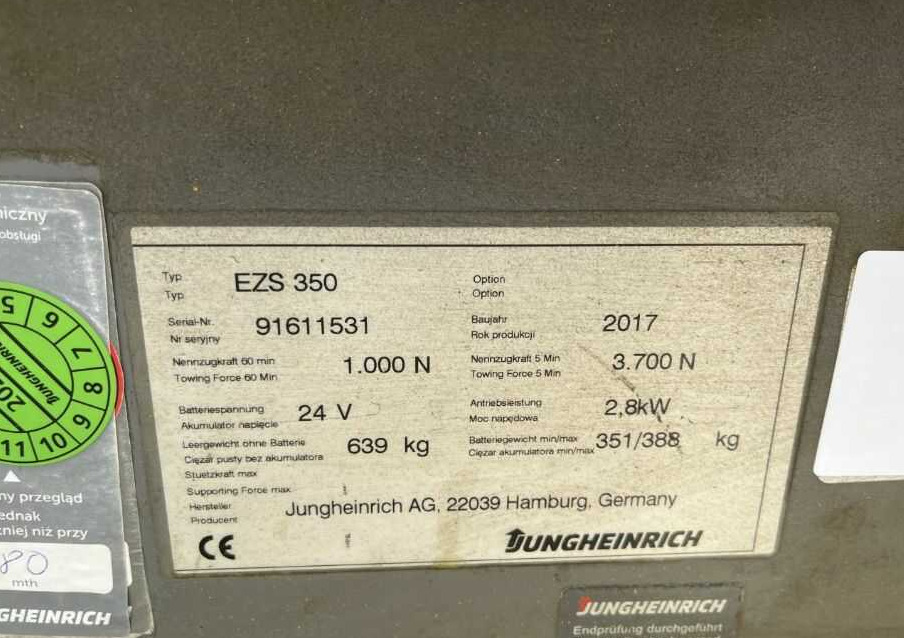 Jungheinrich EZS350 - Remolcadora: foto 4 Jungheinrich EZS350 - Remolcadora: foto 4