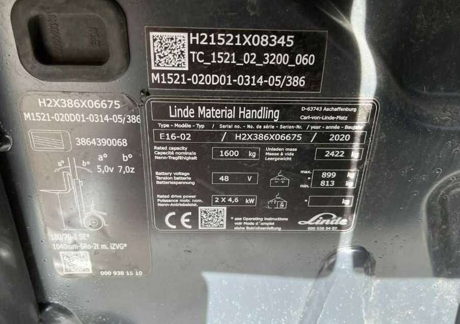Linde E16-02 - Carretilla elevadora eléctrica: foto 4 Linde E16-02 - Carretilla elevadora eléctrica: foto 4