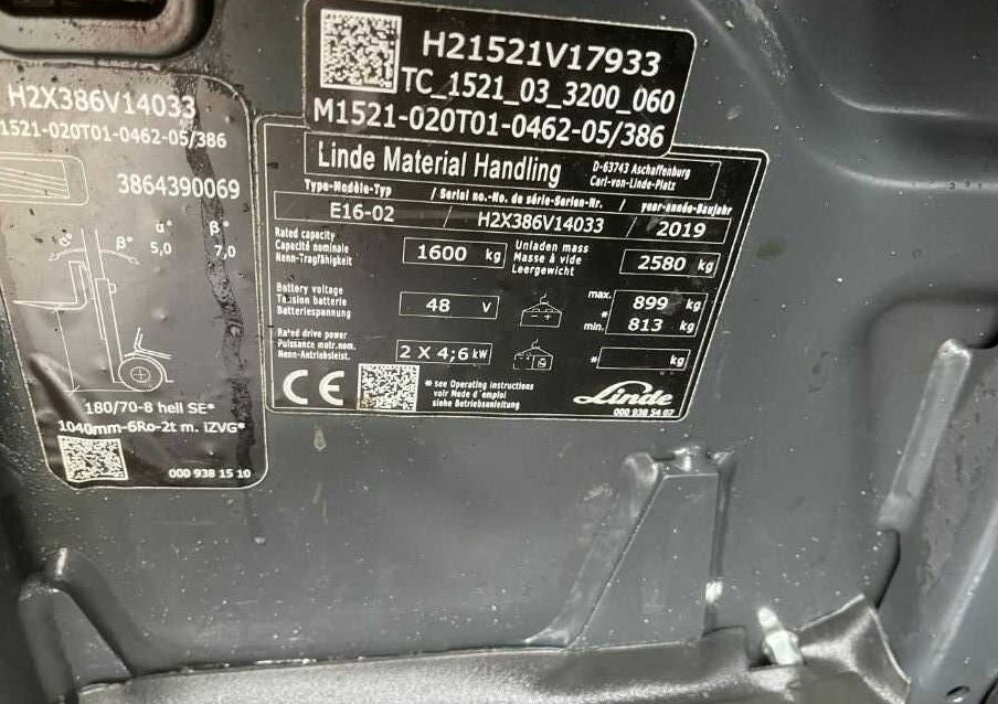 Linde E16-02 - Carretilla elevadora eléctrica: foto 4 Linde E16-02 - Carretilla elevadora eléctrica: foto 4