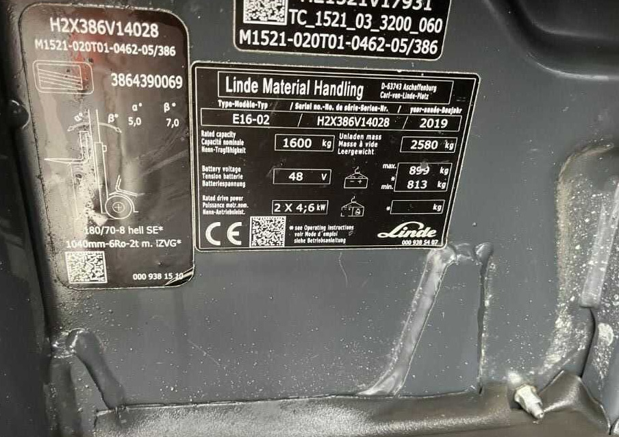 Linde E16-02 - Carretilla elevadora eléctrica: foto 4 Linde E16-02 - Carretilla elevadora eléctrica: foto 4