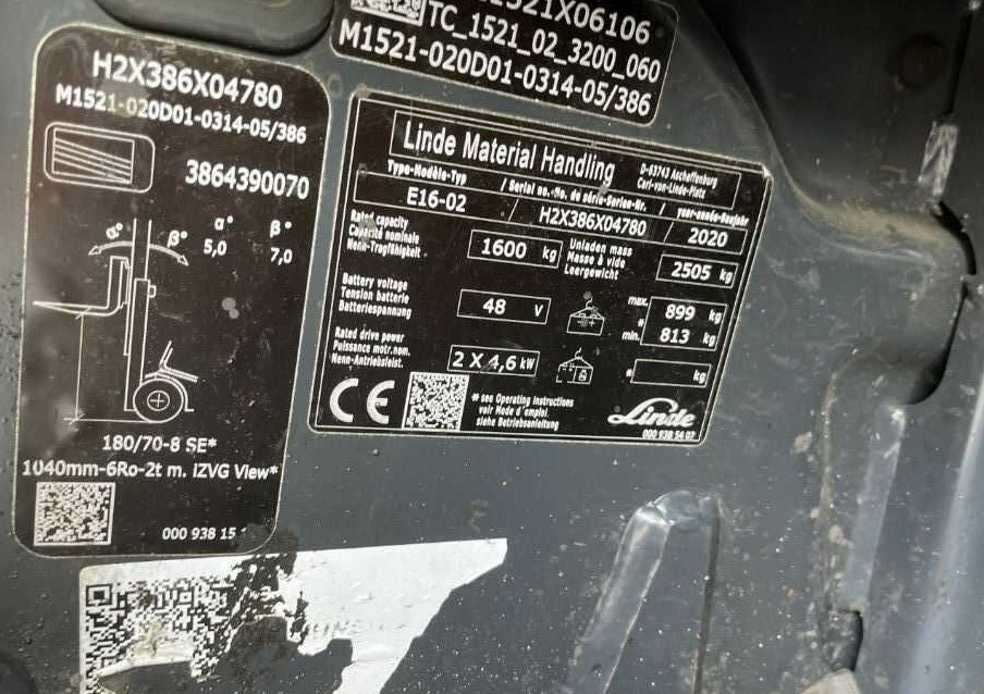 Linde E16-02 - Carretilla elevadora eléctrica: foto 4 Linde E16-02 - Carretilla elevadora eléctrica: foto 4