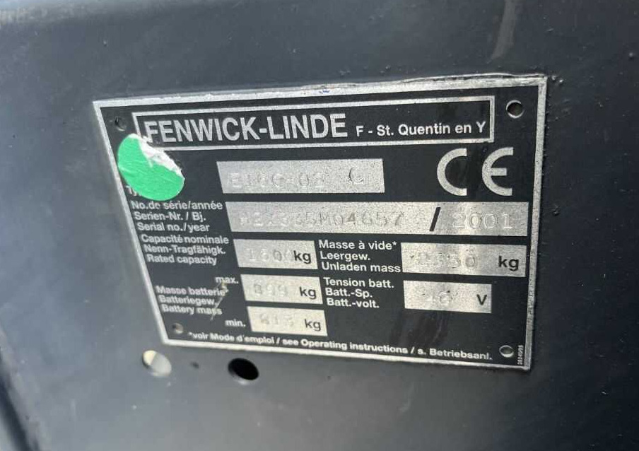 Linde E16C-01 - Carretilla elevadora eléctrica: foto 4 Linde E16C-01 - Carretilla elevadora eléctrica: foto 4