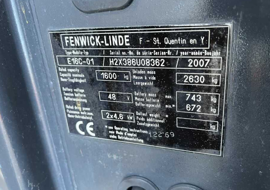 Linde E16C-01 - Carretilla elevadora eléctrica: foto 4 Linde E16C-01 - Carretilla elevadora eléctrica: foto 4