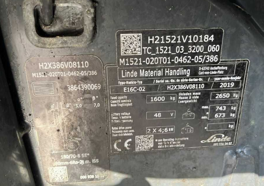 Linde E16C-02 - Carretilla elevadora eléctrica: foto 4 Linde E16C-02 - Carretilla elevadora eléctrica: foto 4
