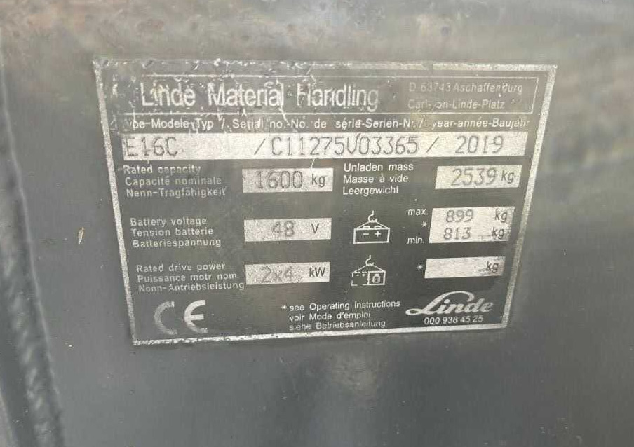 Linde E16C - Carretilla elevadora eléctrica: foto 4 Linde E16C - Carretilla elevadora eléctrica: foto 4
